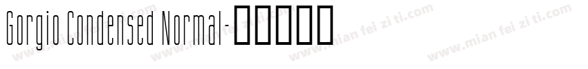 Gorgio Condensed Normal字体转换